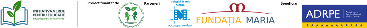 Parteneri: Initiativa Verde pentru Educatie, Colegiul Tehnic Media, Fundatia Maria, ADRPE